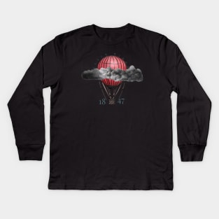 1847 “black widow” Zhōngguó air balloon (alternate) Kids Long Sleeve T-Shirt